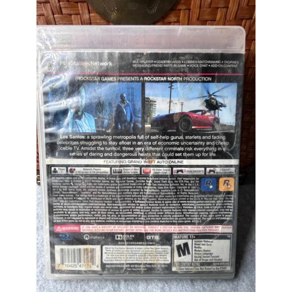 Grand Theft Auto V GTA 5 Sony PlayStation 3 PS3 Game with Manual - Tested